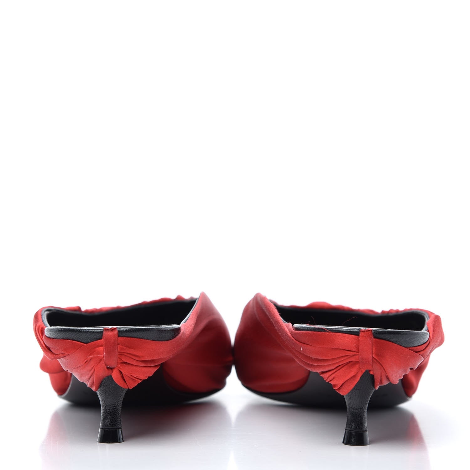 Balenciaga Satin De Soie Skimmer Mules 39.5 Rouge Cardinal 7 of 10