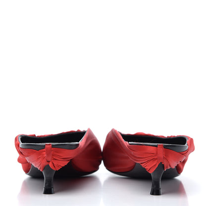 Balenciaga Satin De Soie Skimmer Mules 39.5 Rouge Cardinal 7 of 10