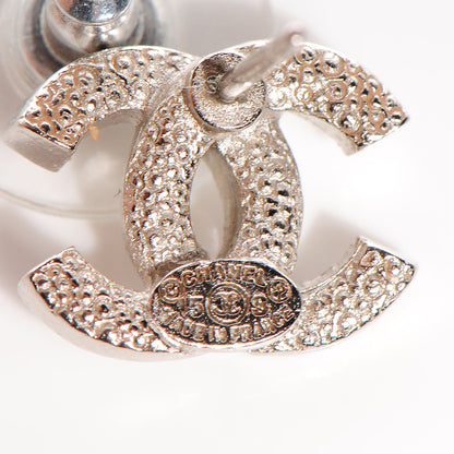 Chanel Crystal CC Earrings Silver 4 of 6