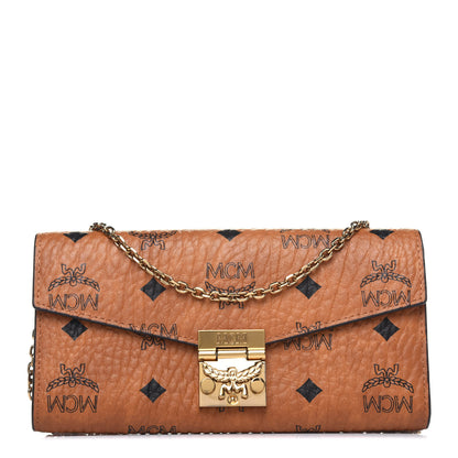MCM Visetos Large Patricia Wallet On Chain Cognac 1 of 10