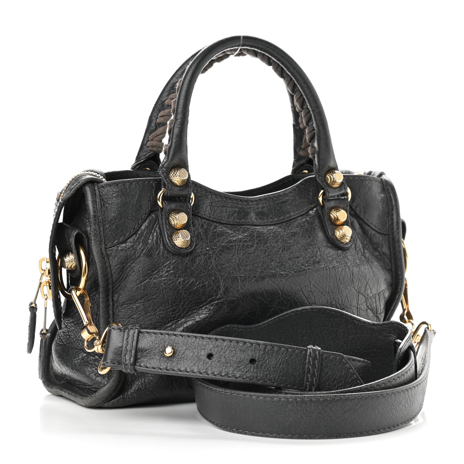 Balenciaga Agneau Giant 12 Gold Hardware Mini City Gris Fossile 3 of 20