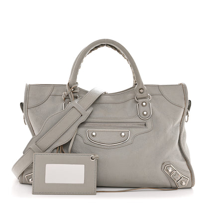 Balenciaga Chevre Silver Metallic Edge Hardware City Gris Glace 3 of 13