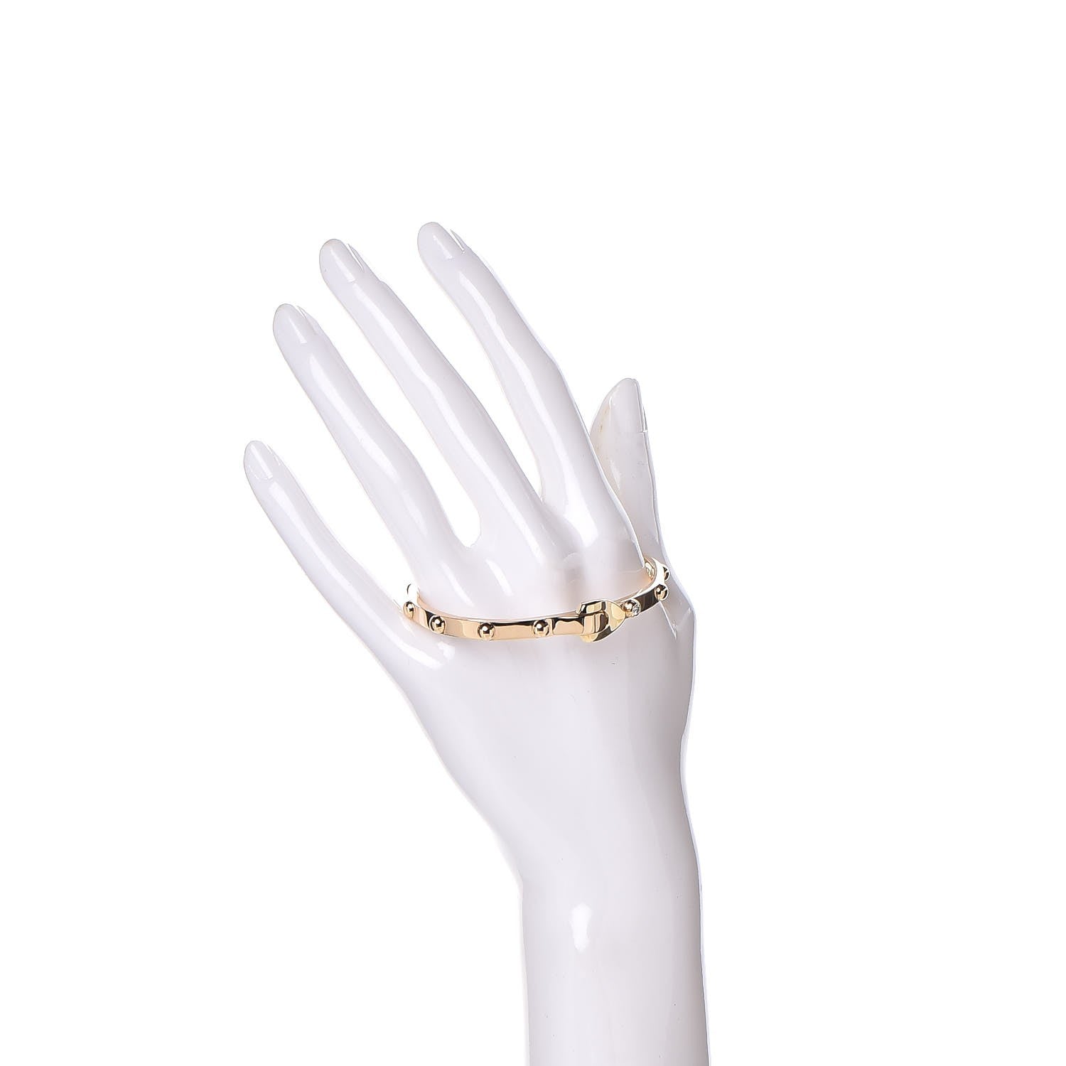 Louis Vuitton 18K Yellow Gold Diamond Clous Bracelet 17 2 of 7
