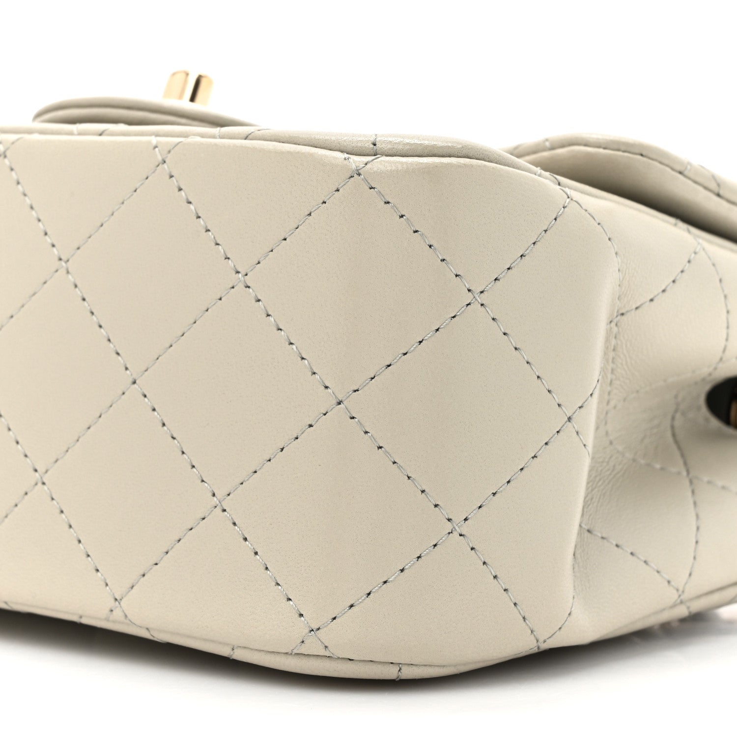 Chanel Lambskin Quilted Mini Square Flap Grey 9 of 13