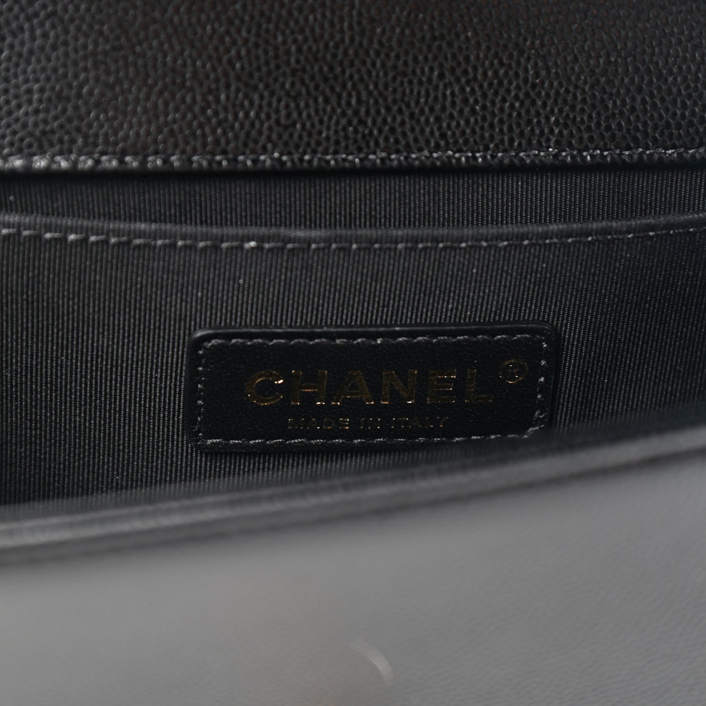 Caviar Quilted Small Boy Flap Black