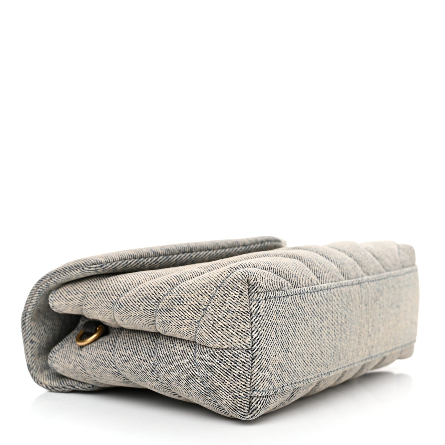 Denim Y Quilted Monogram Toy Loulou Crossbody Bag Grey