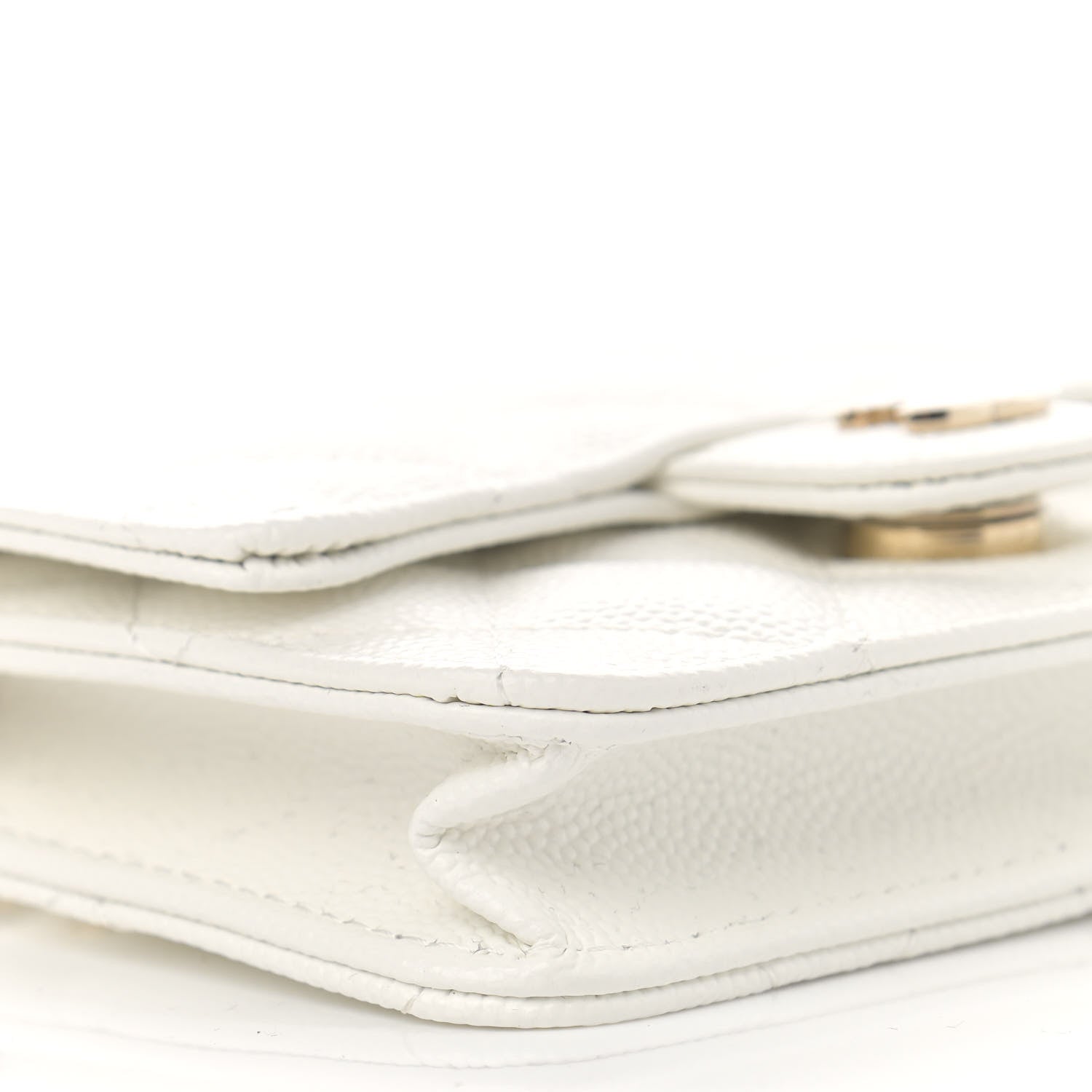 Chanel Caviar Quilted Mini Chain Bag White 10 of 12