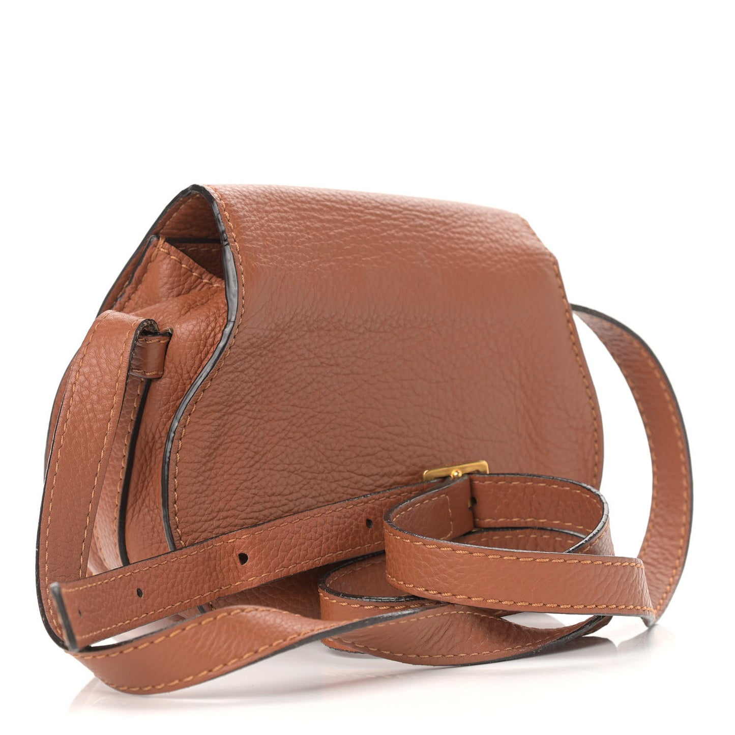 Calfskin Mini Marcie Round Crossbody Bag Tan