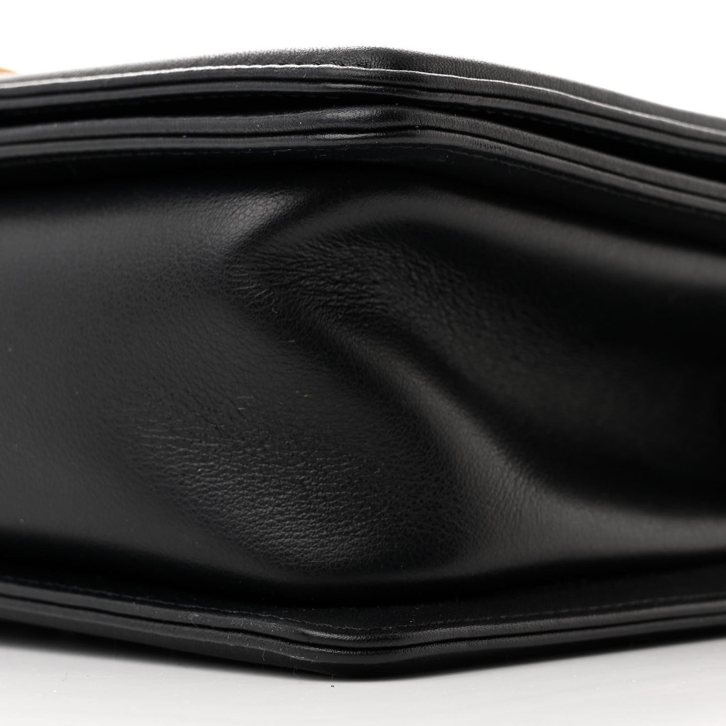 Lambskin Quilted Medium Boy Flap Black