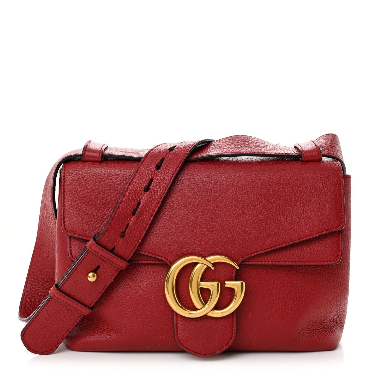 Cellarius Calfskin GG Marmont Shoulder Bag Vulcanic Red