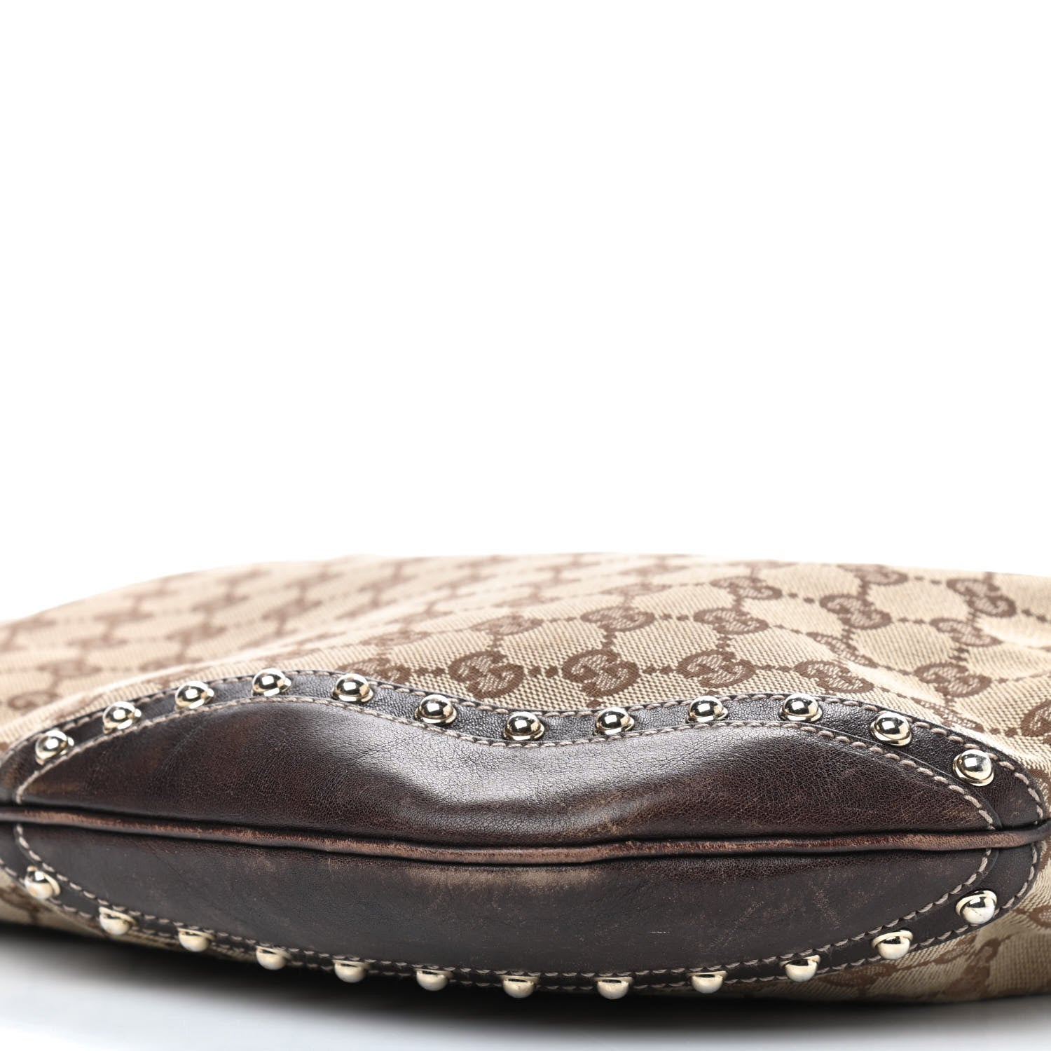 Gucci Monogram Web Studded Pelham Shoulder Bag Dark Brown 18 of 18