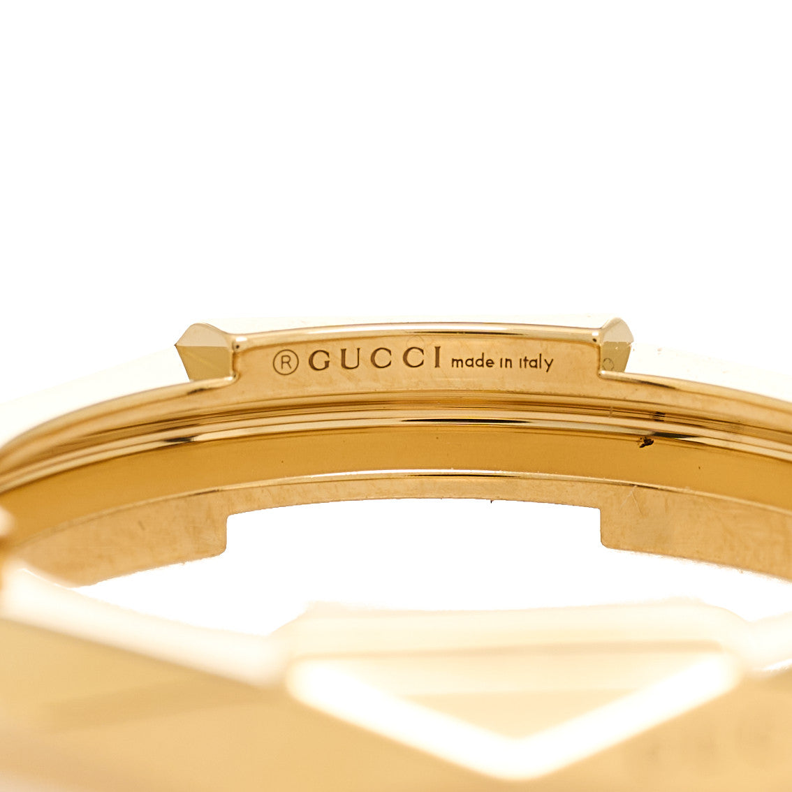 18K Yellow Gold Link To Love Striped Ring 53 6.25