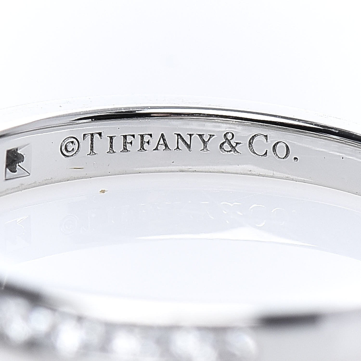 Tiffany Platinum Diamond .17ctw Half Circle Wedding Band Ring 45 3.25 4 of 6