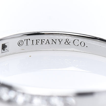 Tiffany Platinum Diamond .17ctw Half Circle Wedding Band Ring 45 3.25 4 of 6