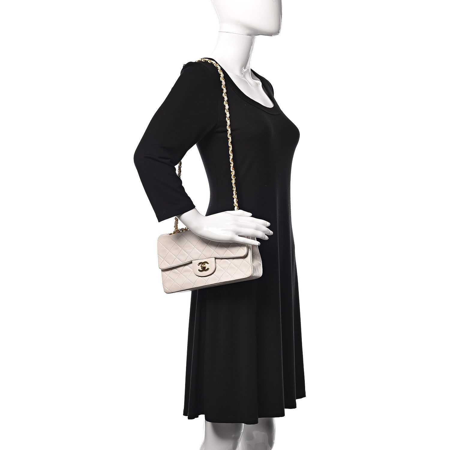 Chanel Lambskin Quilted Small Double Flap White 2 of 13