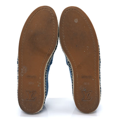 Louis Vuitton Monogram Denim Starboard Espadrille Flats 38.5 Blue 5 of 8