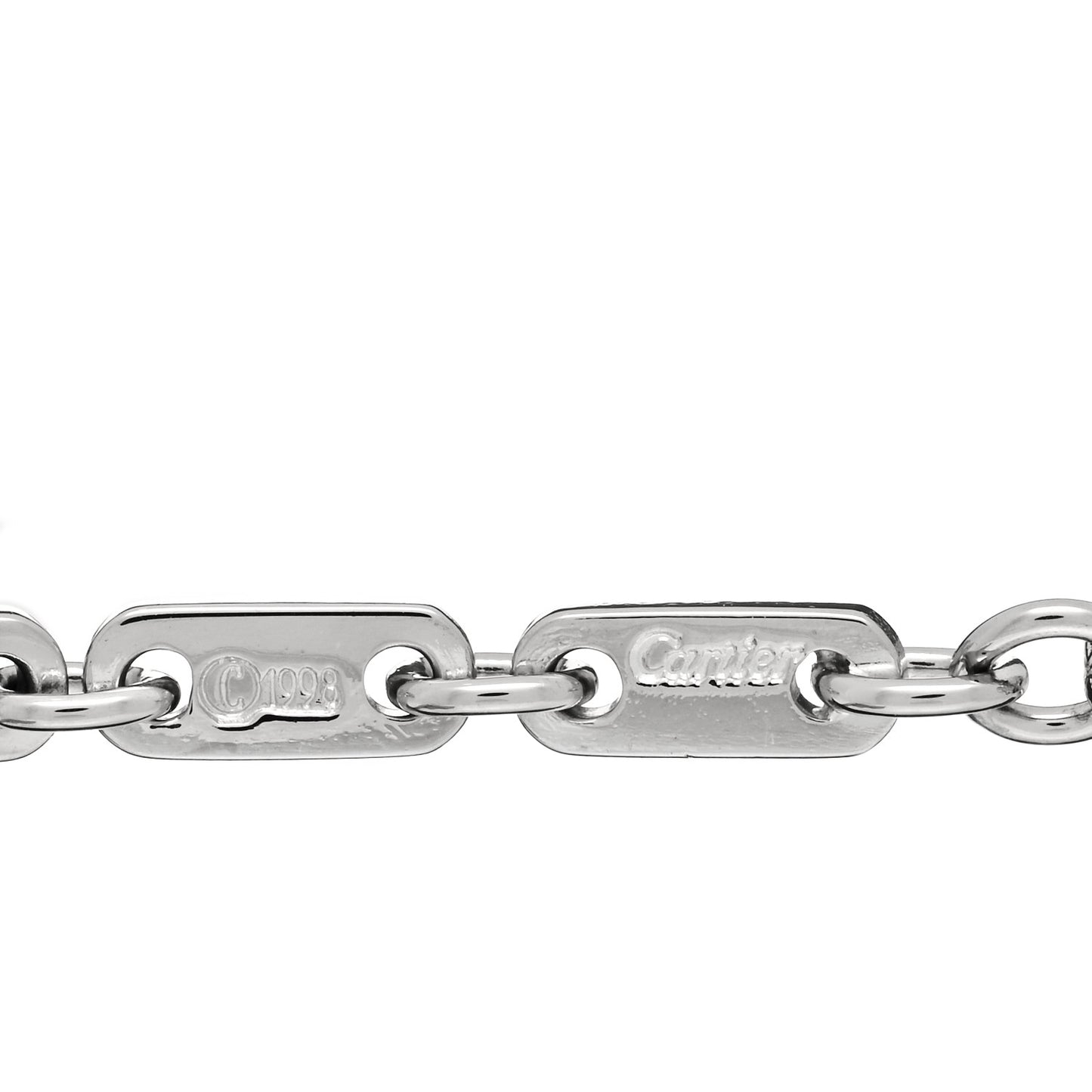 18K White Gold 3.5mm Fidelity Link Bracelet