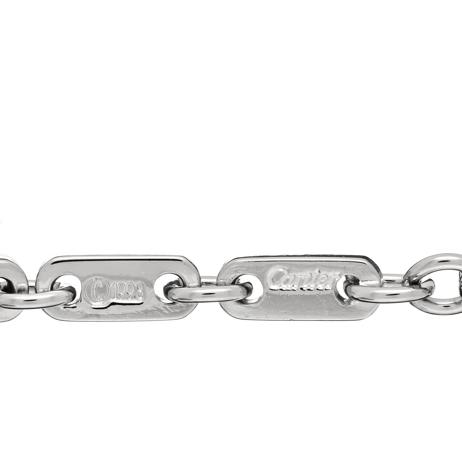 Cartier 18K White Gold 3.5mm Fidelity Link Bracelet 3 of 3