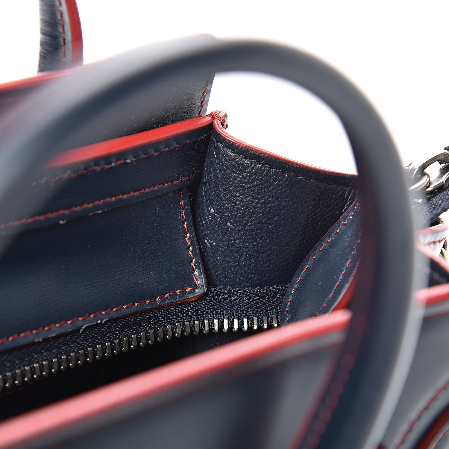 Celine Satin Calfskin Nano Debossed Luggage Navy Blue 11 of 11
