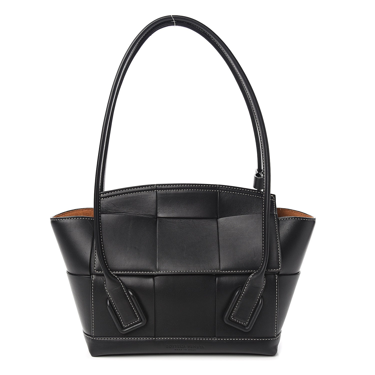 Bottega Veneta French Calfskin Maxi Intrecciato Small Arco Black 1 of 11