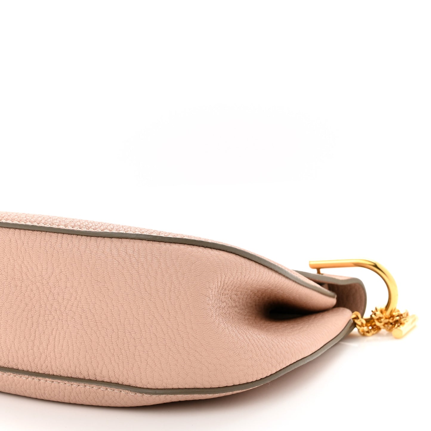 Grained Lambskin Drew Shoulder Bag Cement Pink