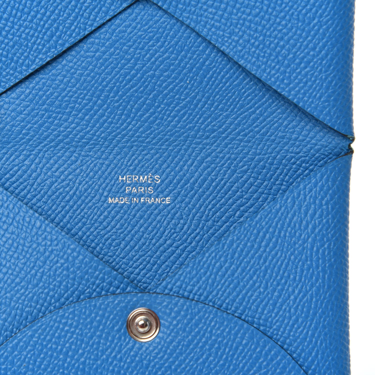 Hermes Epsom Calvi Card Case Bleu Zanzibar 6 of 7