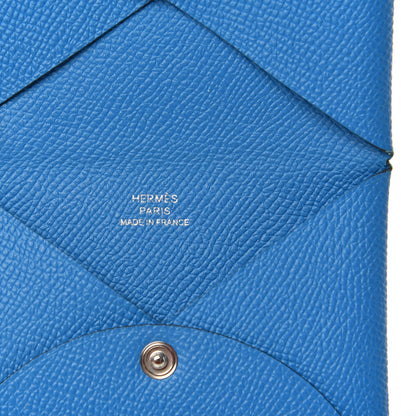 Hermes Epsom Calvi Card Case Bleu Zanzibar 6 of 7