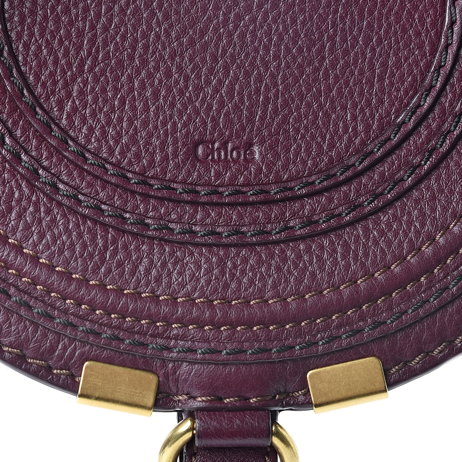 Chloe Calfskin Mini Marcie Round Crossbody Bag Wild Purple 9 of 12