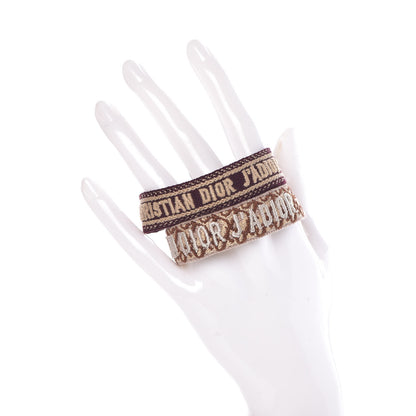 Christian Dior Woven Cotton J'Adior Friendship Bracelet Set 2 of 5