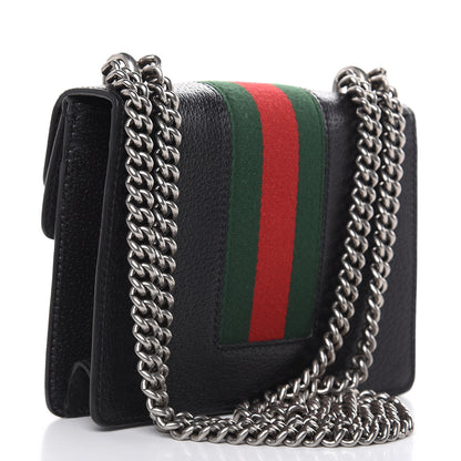 Gucci Calfskin Web Mini Dionysus Shoulder Bag Black 3 of 11
