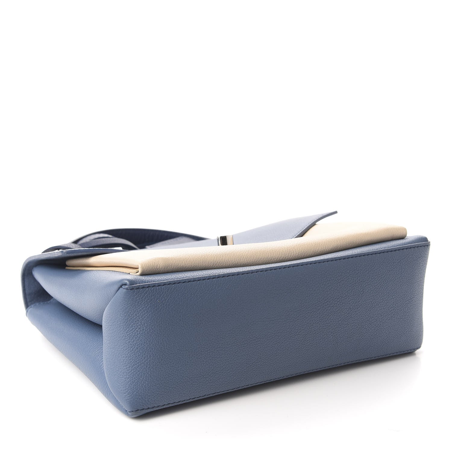 Louis Vuitton Soft Calfskin My Lockme Top Handle Blue Jean Creme 3 of 9