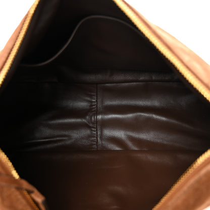 Prada Scamosciato Suede Large Aimee Shoulder Bag Cacao 5 of 10