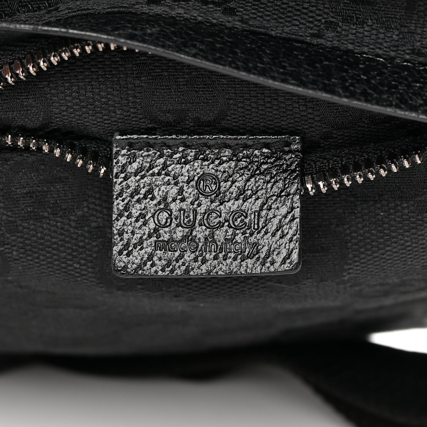 GG Monogram Double Pocket Belt Bag Black