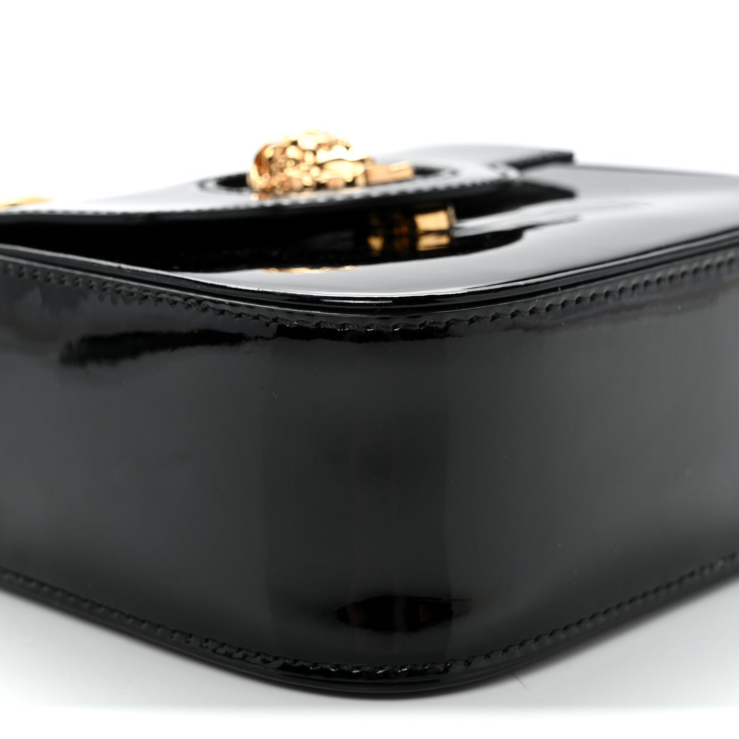 Patent Mini La Medusa Bag Black