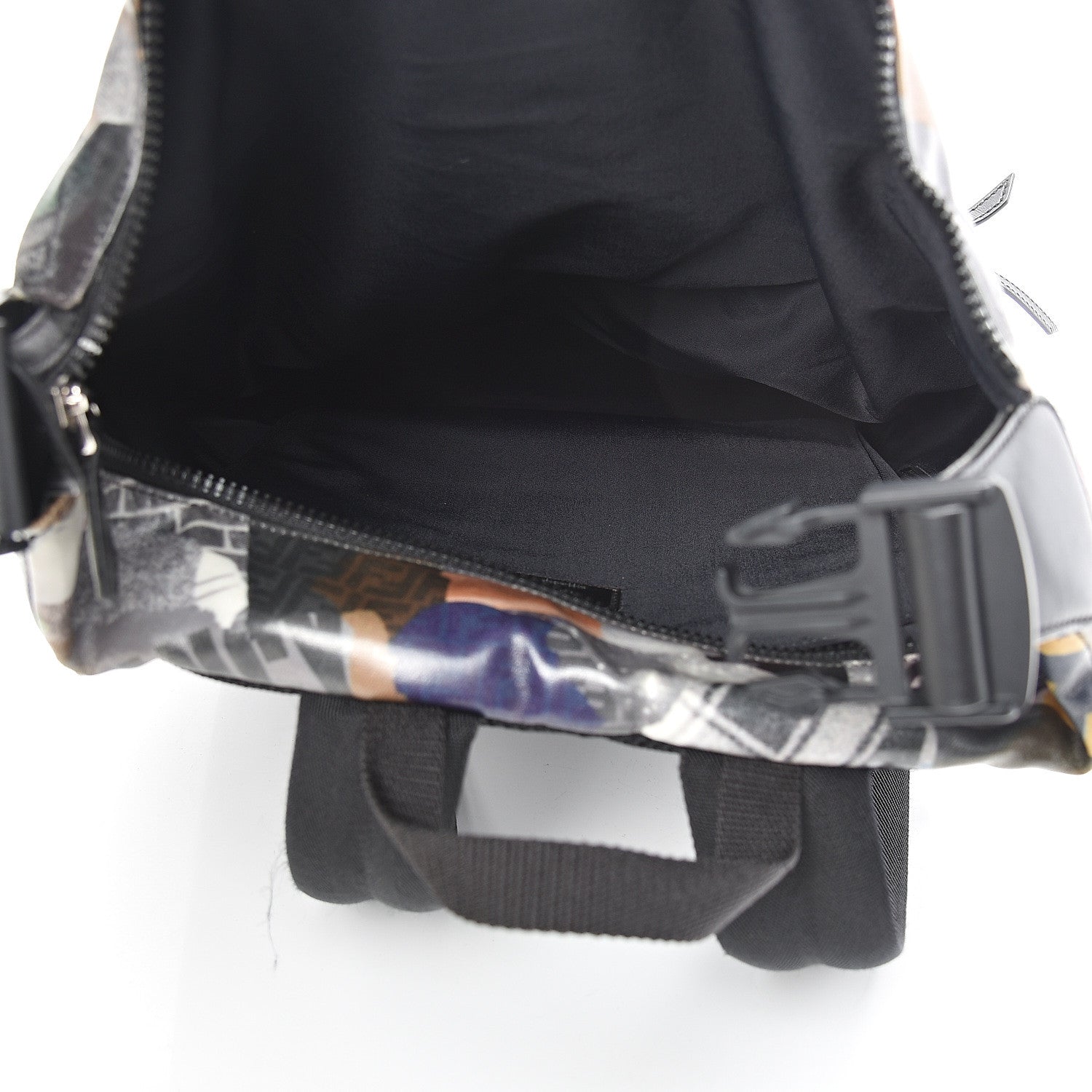 Fendi Canvas Remix Cross Strap Backpack Multicolor Black 5 of 12