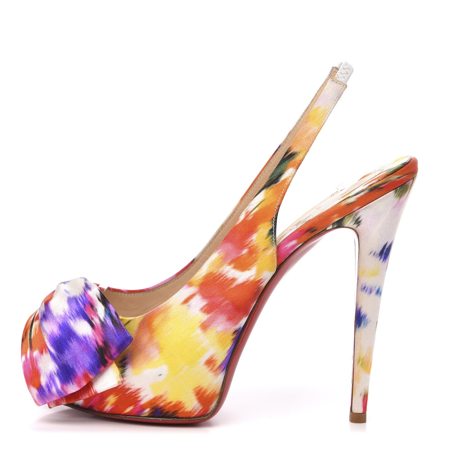 Satin Bouquet Vendome Sling 120 Pumps 39.5 Multicolor