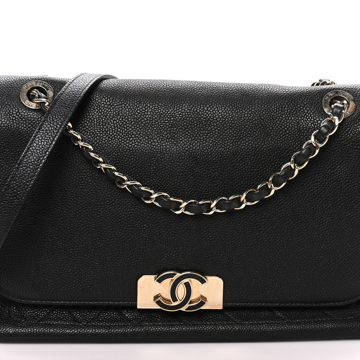 Chanel Caviar Quilted Medium Flap Black 8 of 10