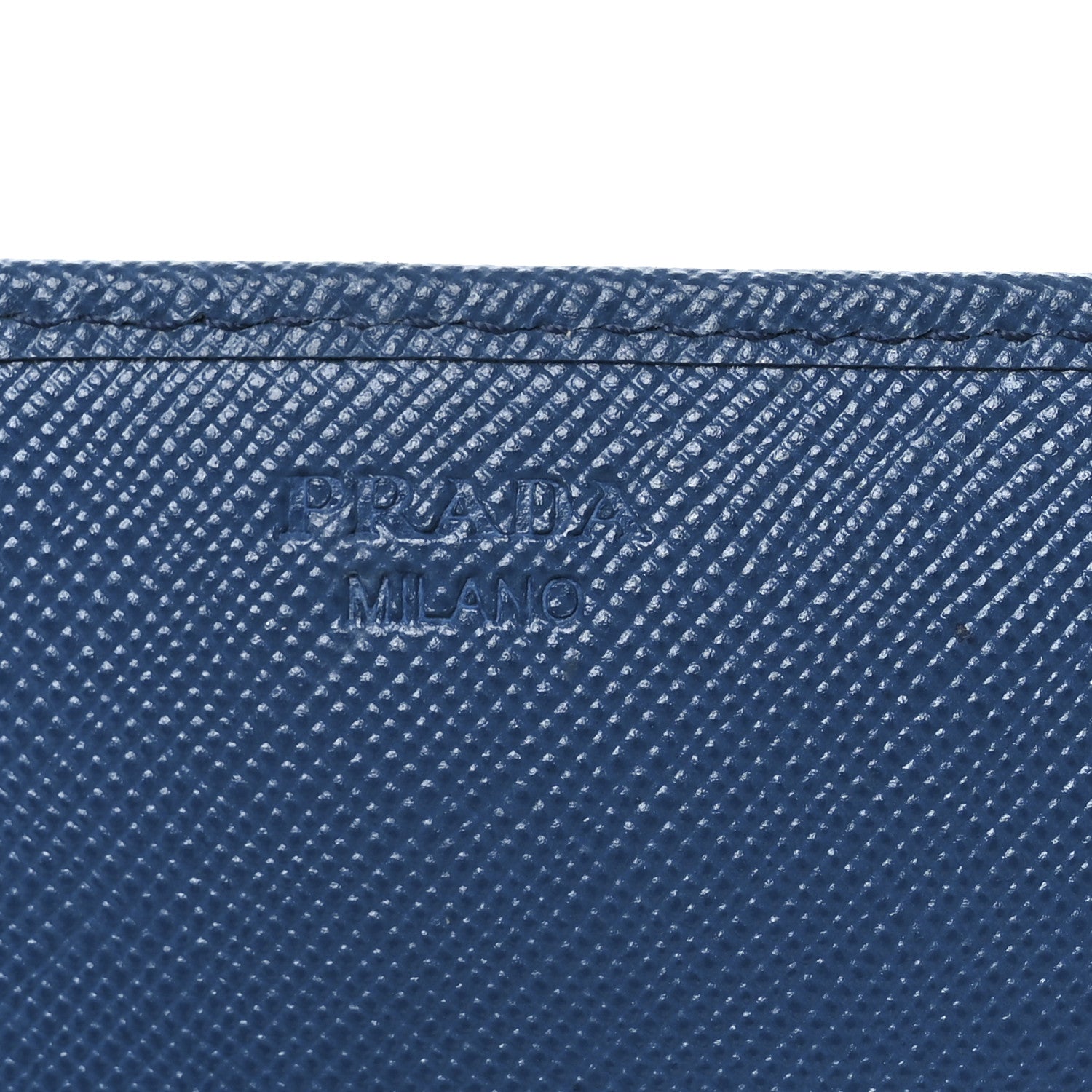 Prada Saffiano Metal Continental Flap Wallet Bleuette 6 of 9