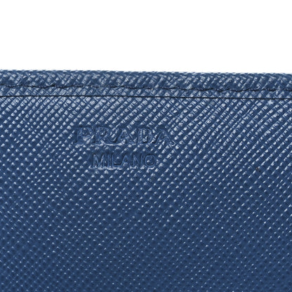 Prada Saffiano Metal Continental Flap Wallet Bleuette 6 of 9
