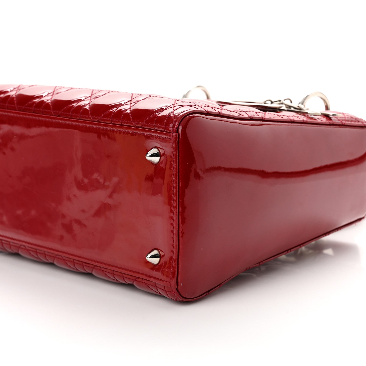 Christian Dior Patent Cannage Medium Lady Dior Red 10 of 10