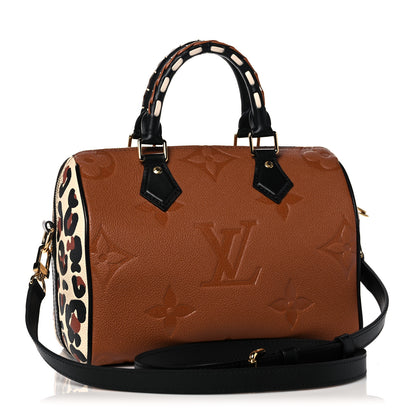 Louis Vuitton Empreinte Monogram Giant Wild At Heart Speedy Bandouliere 25 Caramel 3 of 9