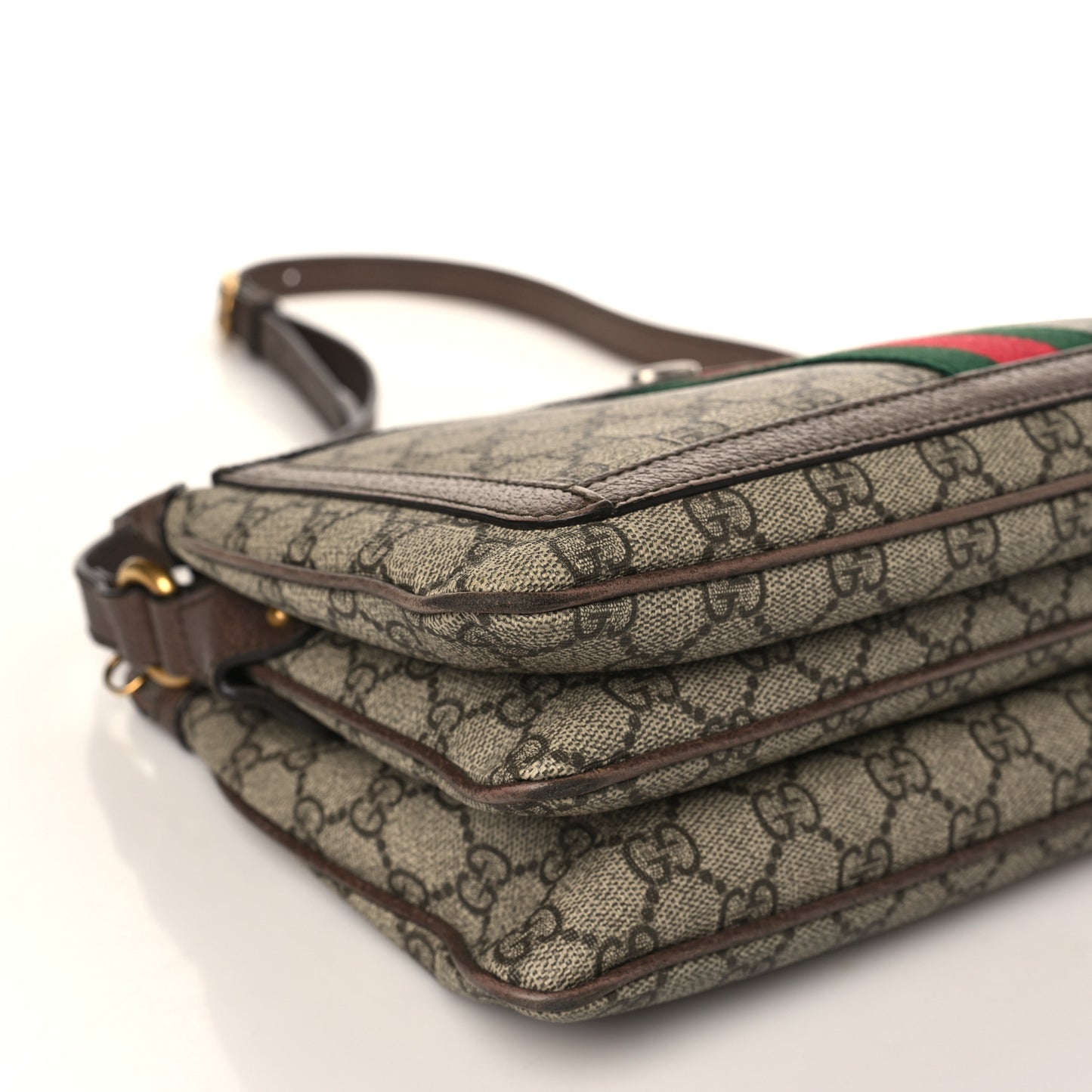 GG Supreme Monogram Web Medium Ophidia Shoulder Bag Beige New Acero