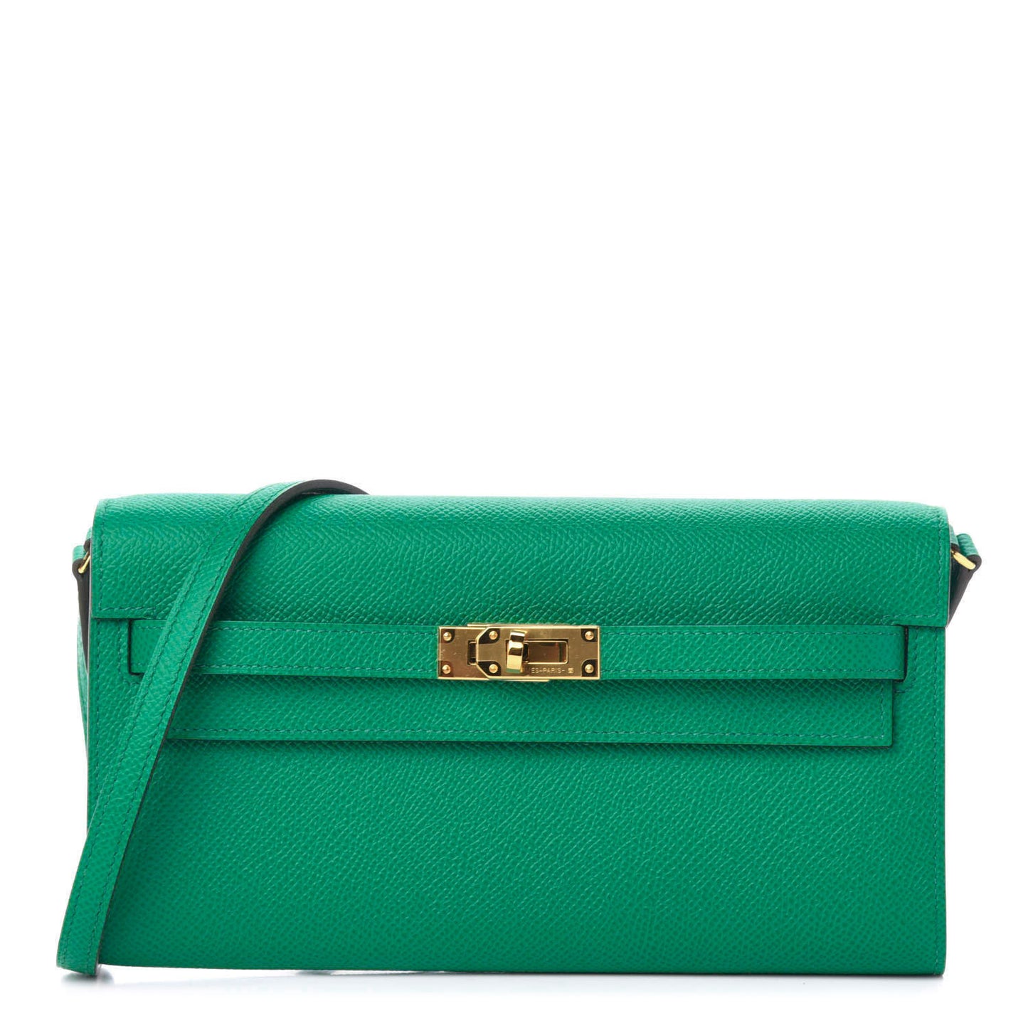 Epsom Kelly Wallet To Go Vert Jade Bleu Brume