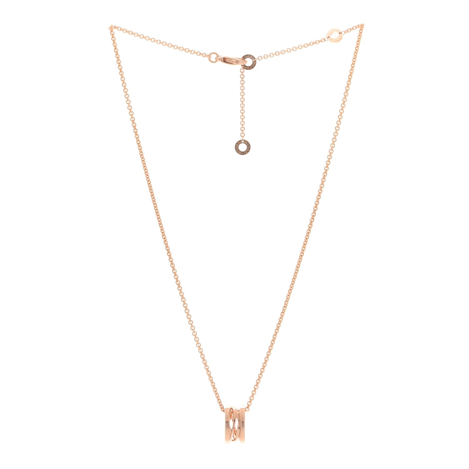 Bulgari 18K Rose Gold B.Zero1 Open Legends Pendant Necklace 3 of 10