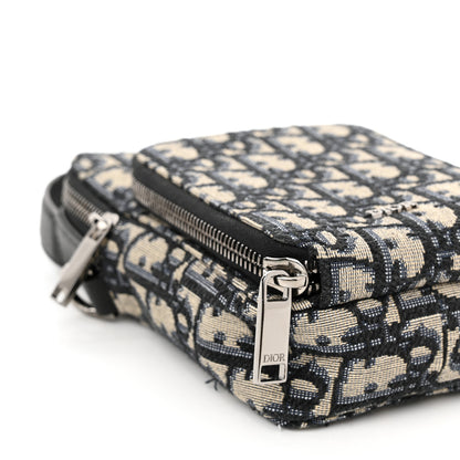 Christian Dior Oblique Crossbody Bag Blue 8 of 10