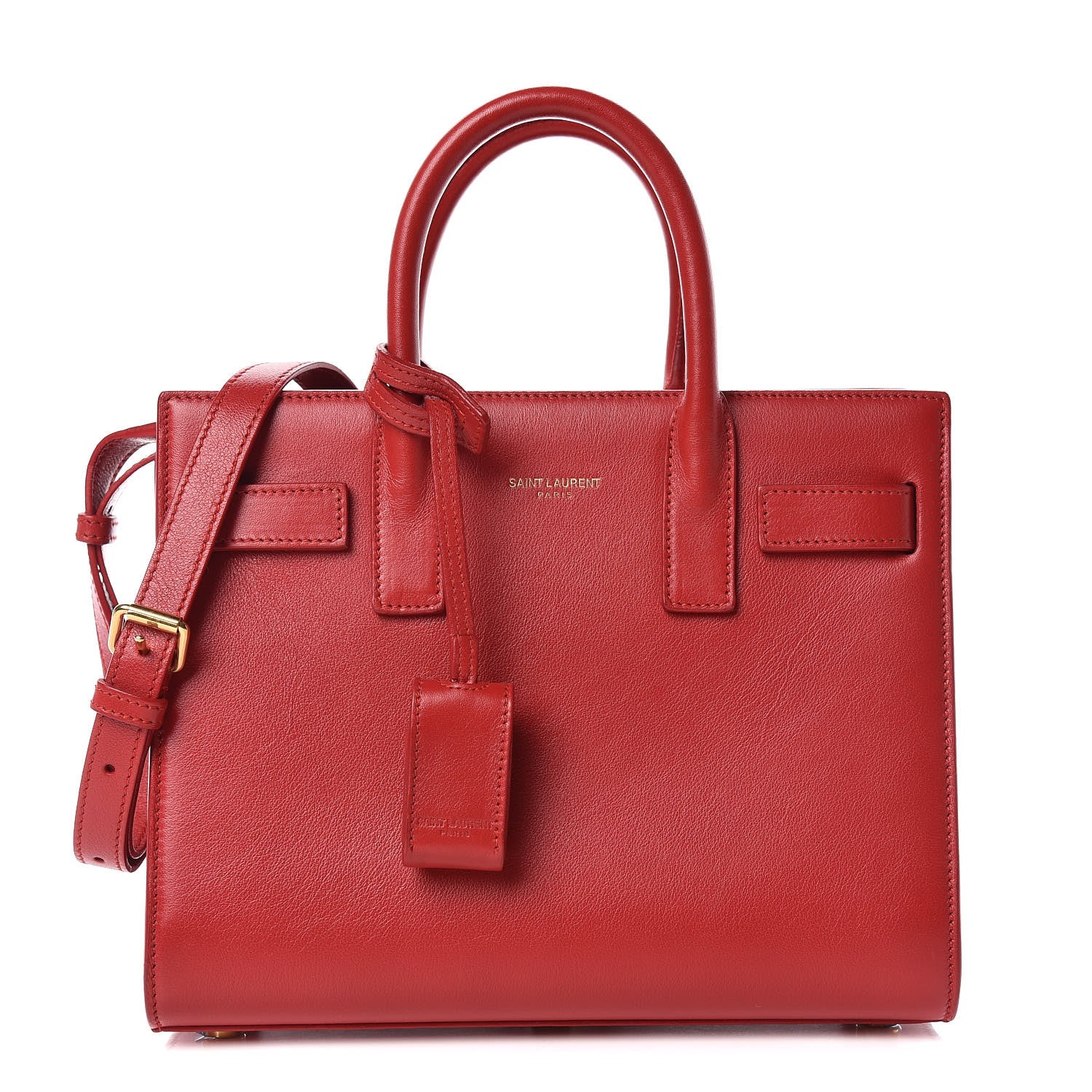 Saint Laurent Calfskin Nano Sac De Jour Lipstick Red 1 of 11