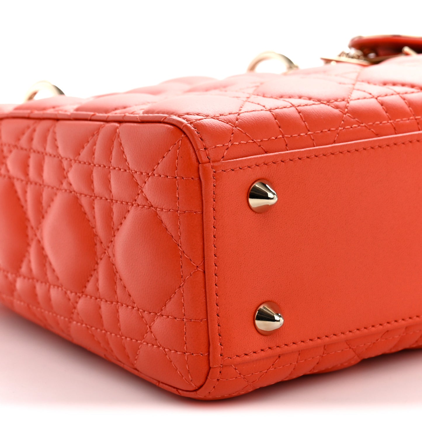 Lambskin Cannage Small My ABCDior Lady Dior Orange