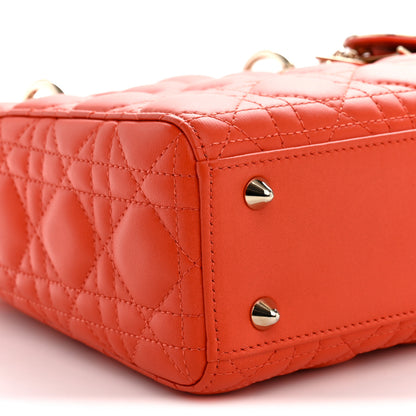 Christian Dior Lambskin Cannage Small My ABCDior Lady Dior Orange 8 of 10