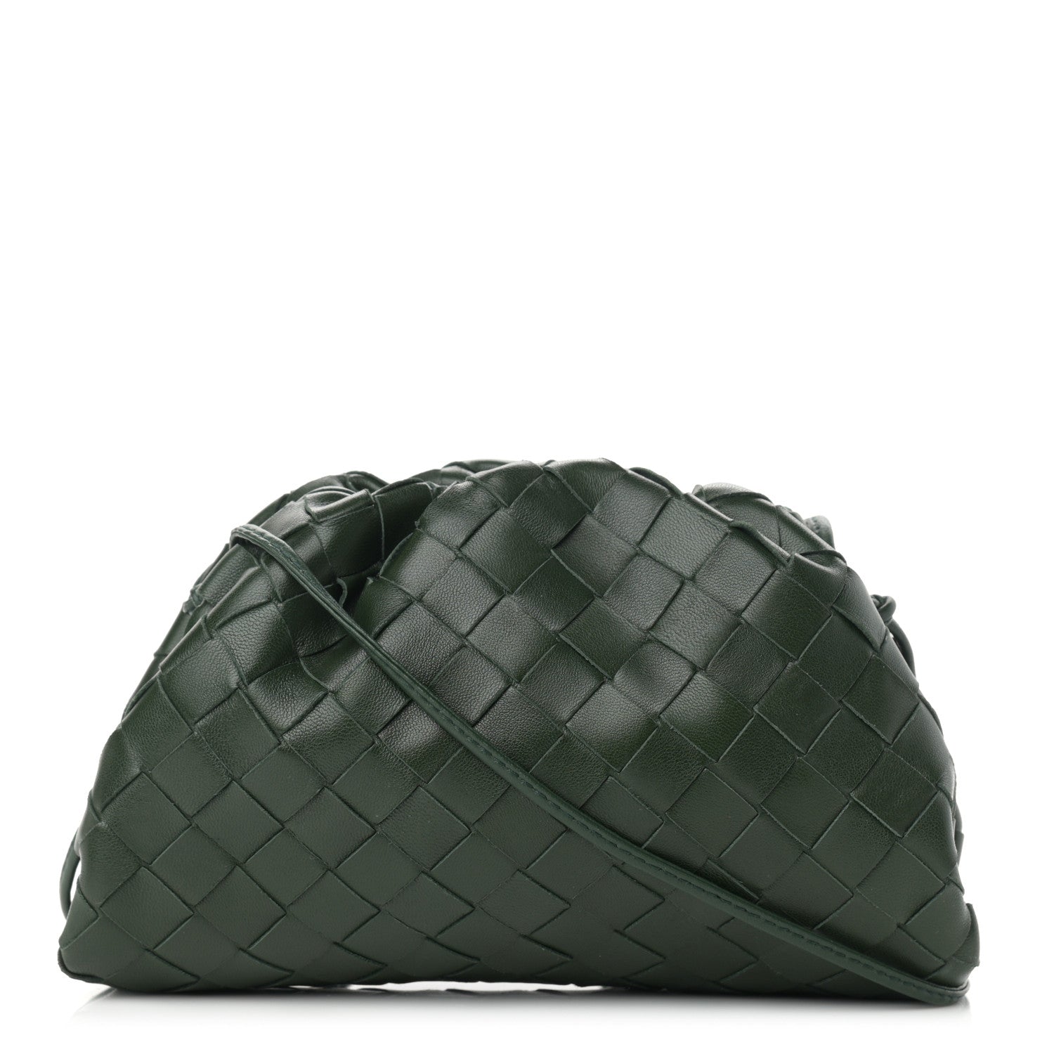 Bottega Veneta Nappa Intrecciato The Mini Pouch Bottle Green 1 of 11