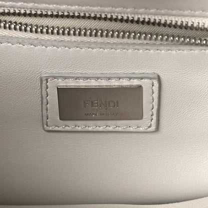 Fendi Nappa Lace Up Mini Peekaboo Iconic Satchel Bianco Carta 8 of 22